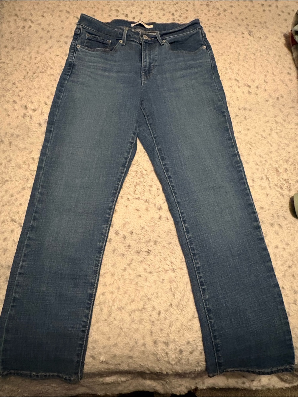 Levi's Women's Straight-Leg Jeans in Dark Blue Wash